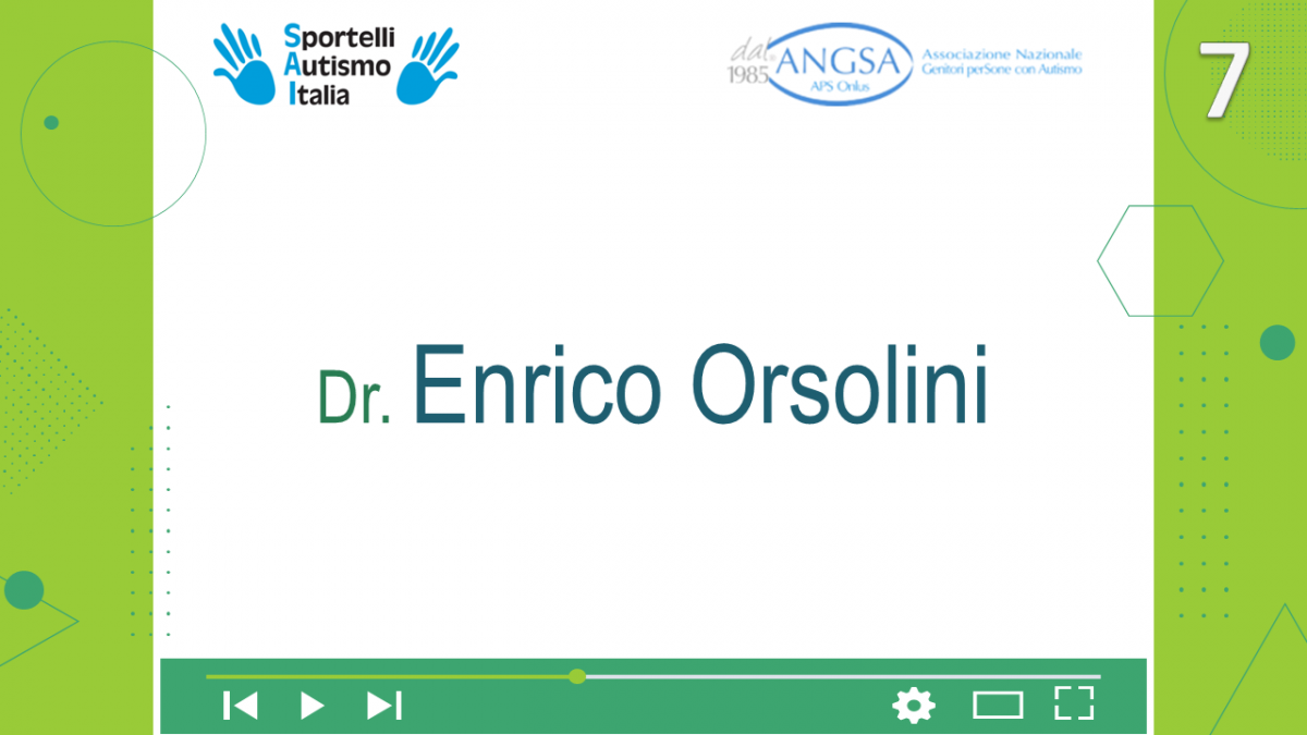 Convegno Nazionale Sportelli Autismo Italia - 3a Giornata - 26/10/23 L'intervento del Dr. Enrico Orsolini dal titolo "Buona prassi: Sportello Autismo  in dialogo con le famiglie".