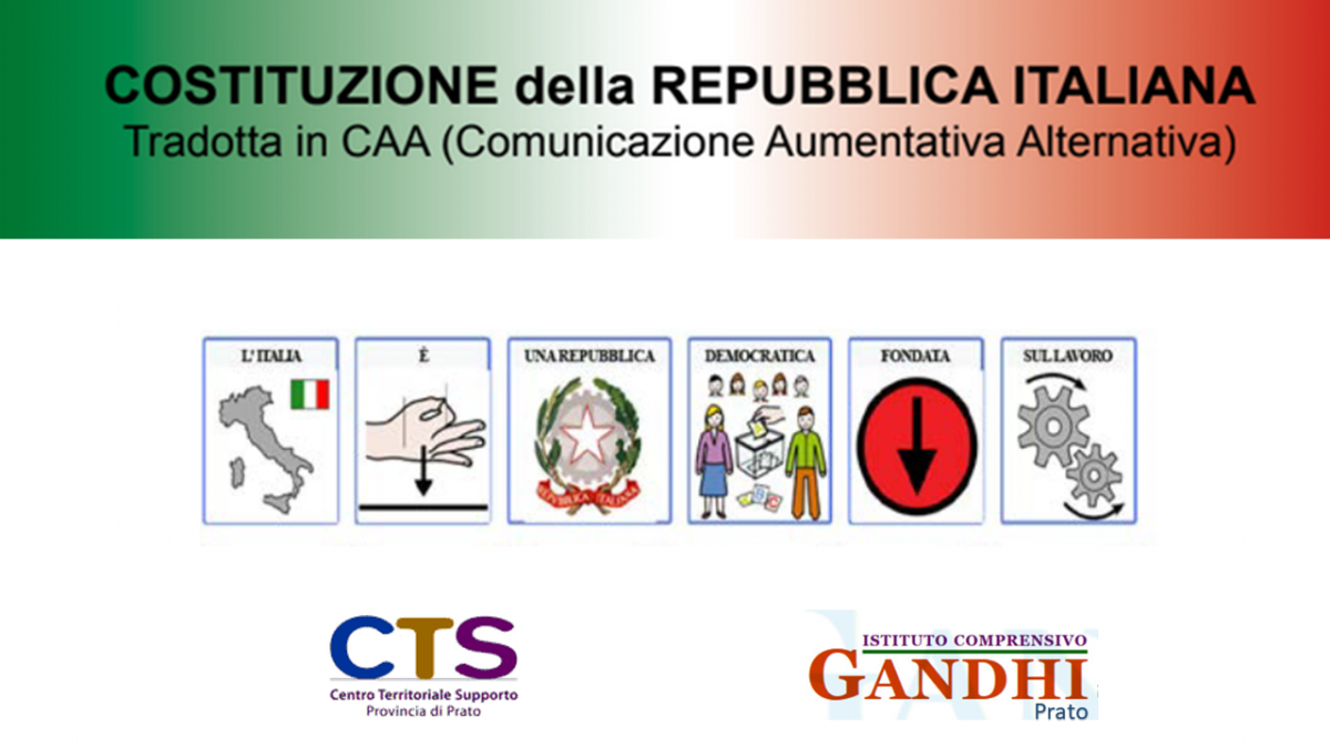 La Costituzione Italiana in CAA (Comunicazione Aumentativa Alternativa)