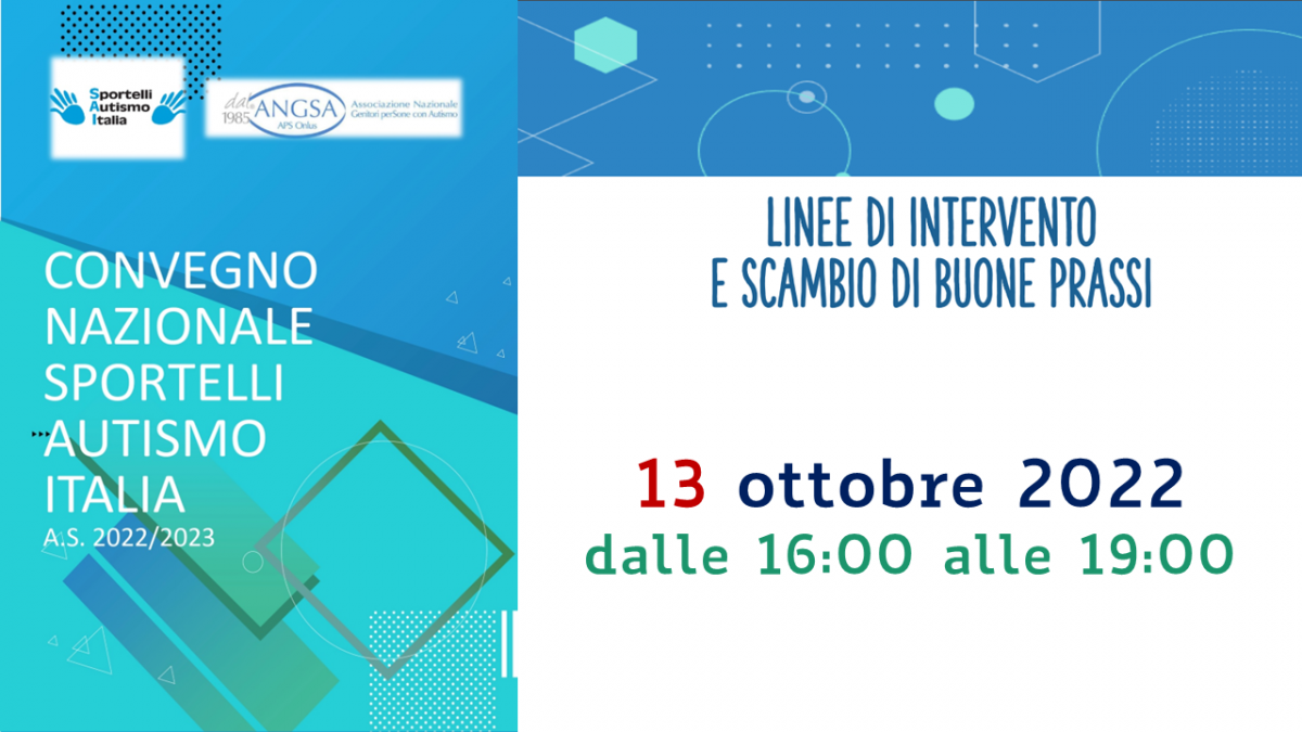 CONVEGNO NAZIONALE SPORTELLI AUTISMO ITALIA 2022_ I video sono stati pubblicati sul canale You Tube di ANGSA, in una apposita playlist visibile a questo link:  TUTTI I VIDEO DEL CONVEGNO       In questa pagina si accede ai singoli interventi del 13 Ottobre 2022. I video sono disposti in ordine sequenziale. 