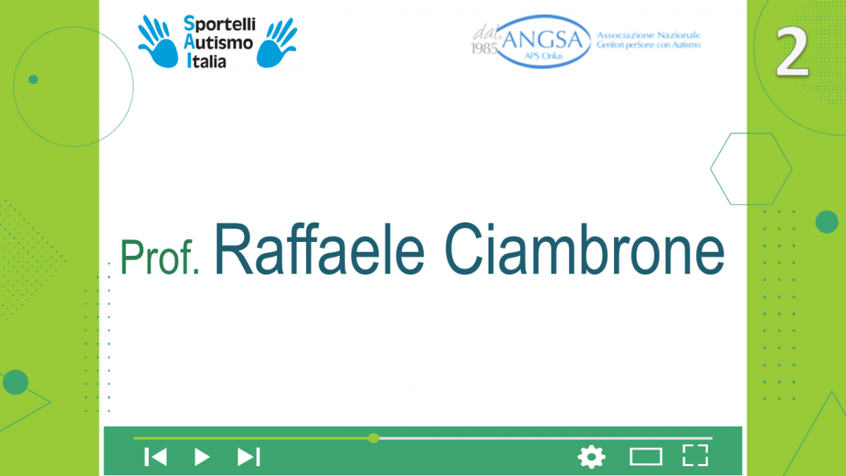 Convegno Nazionale Sportelli Autismo Italia - 2a Giornata - 20/10/23 Intervento Prof. Raffaele Ciambrone dal titolo "Riflessione pedagogica: Sportelli Autismo e Scuola".