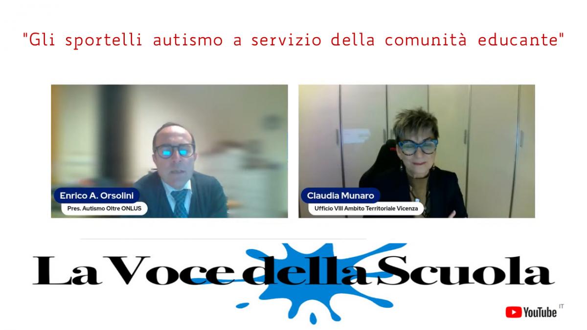 "Gli sportelli autismo a servizio della comunità educante". Ospite: Prof.ssa Munaro Claudia Team Teach, Intermediate Trainer – Membro Comitato paritetico nazionale D.D. Docente e Referente Inclusione provinciale. Coordinatrice Sportello Autismo e Servizio Disturbi del Comportamento.